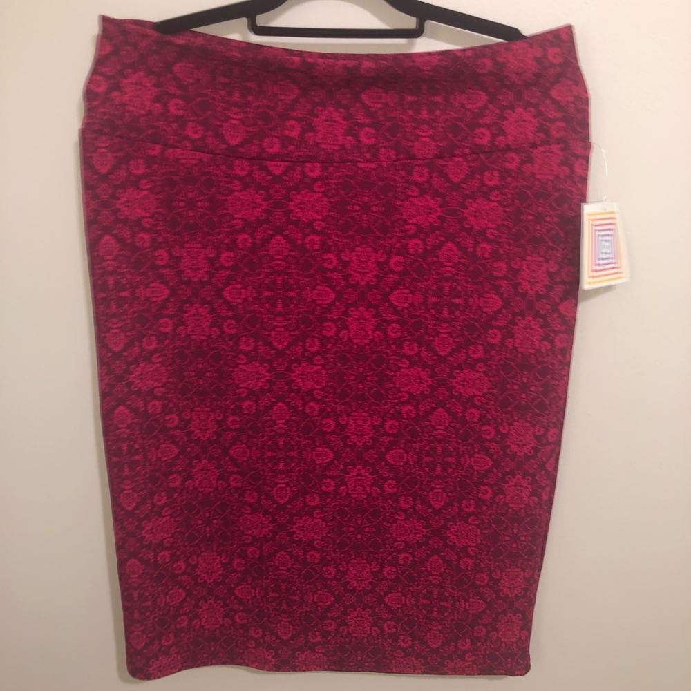 Lularoe “Cassie” pencil skirt Size XL Magenta/pink
